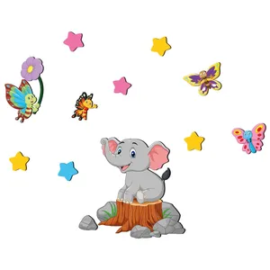 استیکر چوبی کودک باروچین مدل فیل کوچولو کد 6003 مجموعه 11 عددی