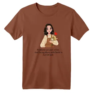 تی شرت آستین کوتاه بچگانه مدل دختر و گل