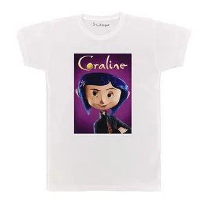 تی شرت بچگانه پرمانه طرح کورالین کد pmt.4788