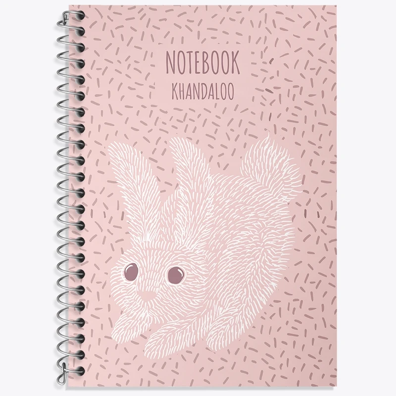 دفتر زبان 50 برگ خندالو مدل سه خط طرح خرگوش کد N1031