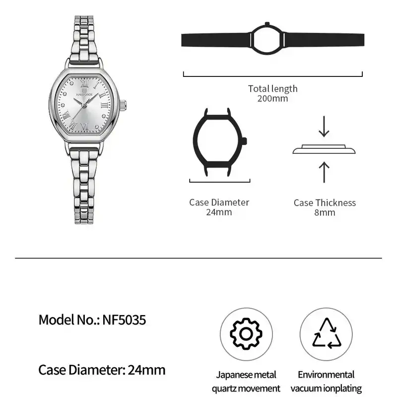 ساعت مچی عقربه ای زنانه نیوی فورس مدل Nf5035