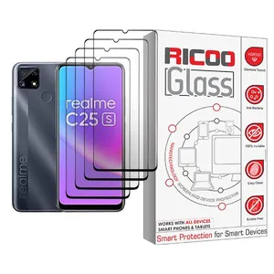 Ricoo Ricoo Glass MIX004 Screen Protector For Realme C25s Pack Of 4
