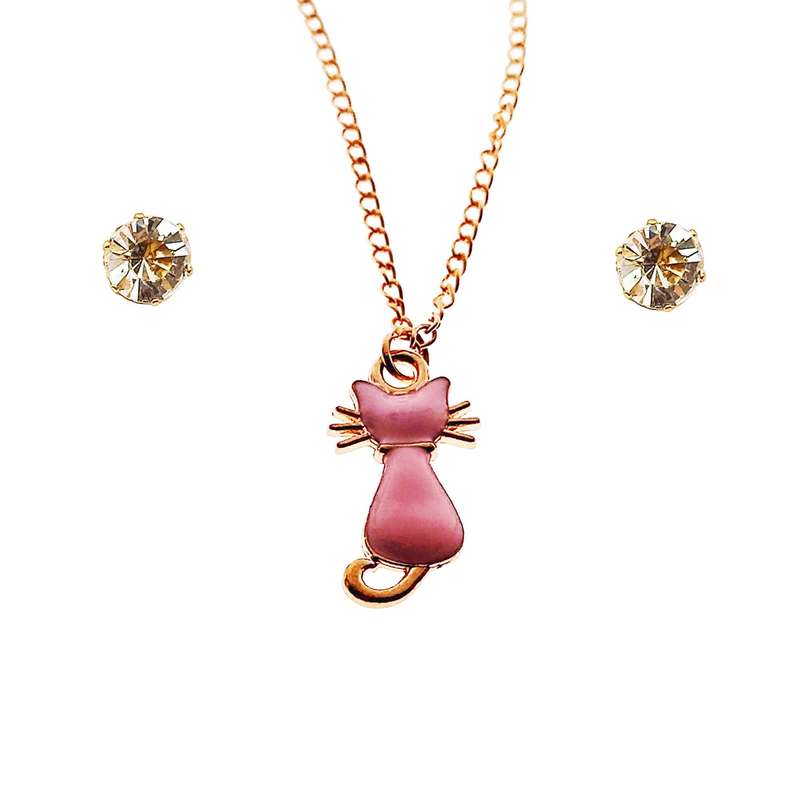 نیم ست دخترانه طرح گربه مدل 347NSD