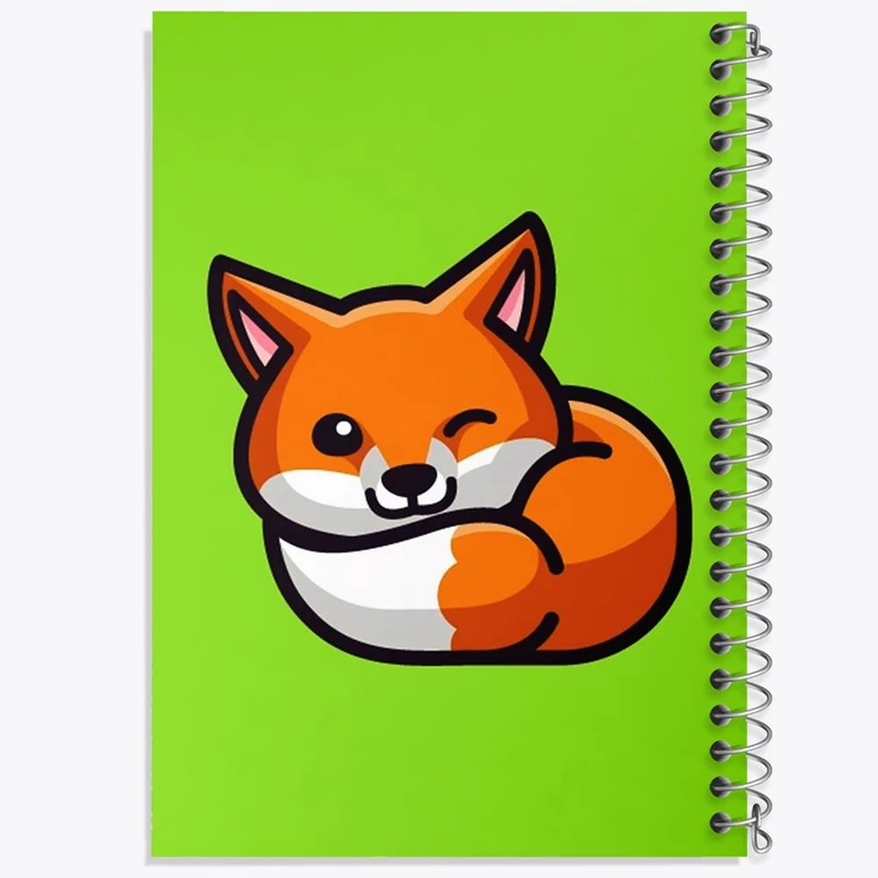 دفتر لیست خرید 50 برگ خندالو طرح حیوانات بامزه روباه کد 28183