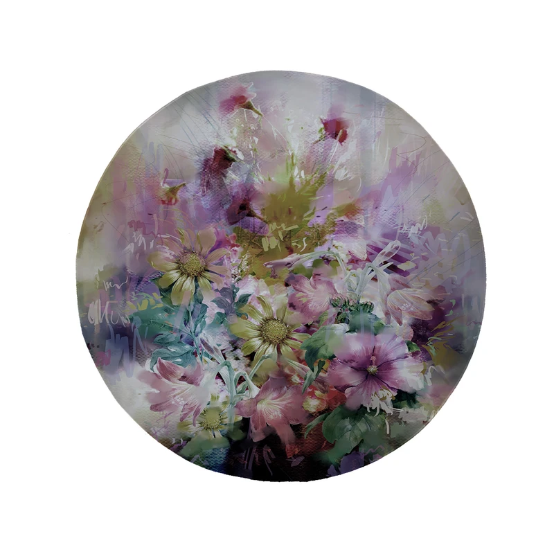 پادری مدل دایره طرح گل کد 5610 سایز 90 × 90 سانتی متر 