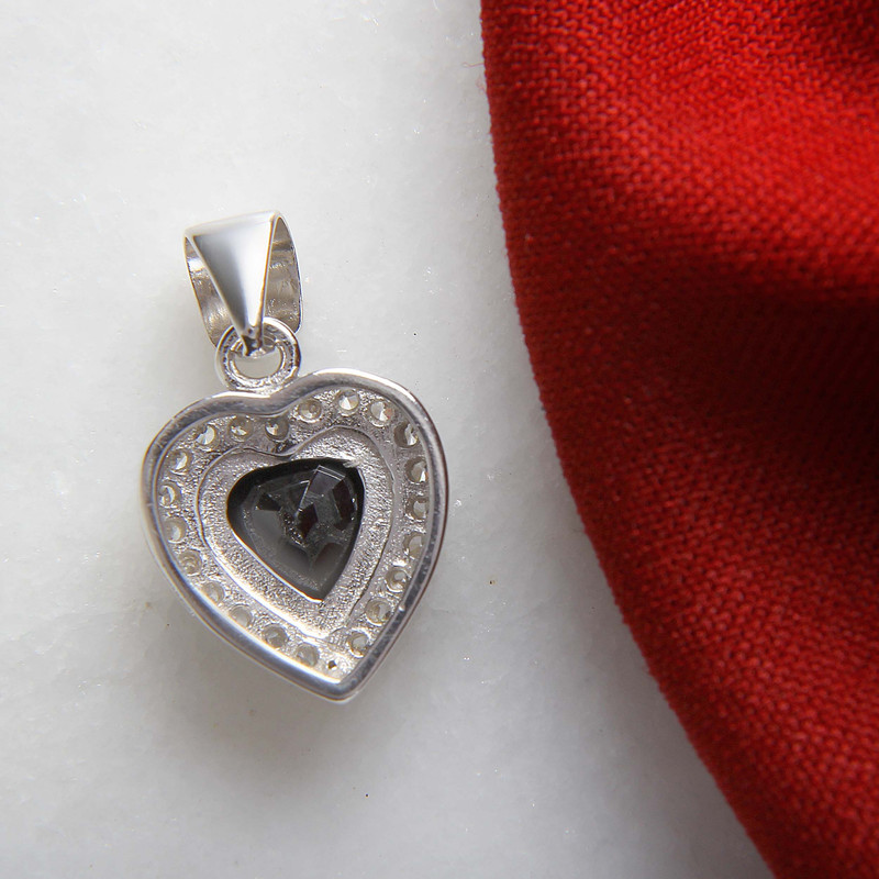 آویز گردنبند نقره زنانه بازرگانی میلادی مدل قلب کد PKR_163 آویز گردنبند نقره زنانه بازرگانی میلادی مدل قلب کد PKR_163