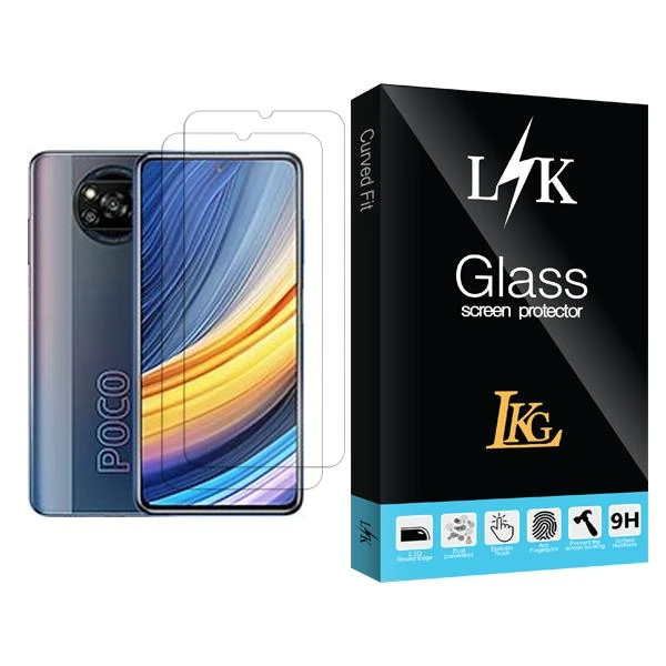 محافظ صفحه نمایش ال کا جی مدل LK Glass MIX002 مناسب برای گوشی موبایل شیائومی Poco X3 Pro بسته دو عددی
