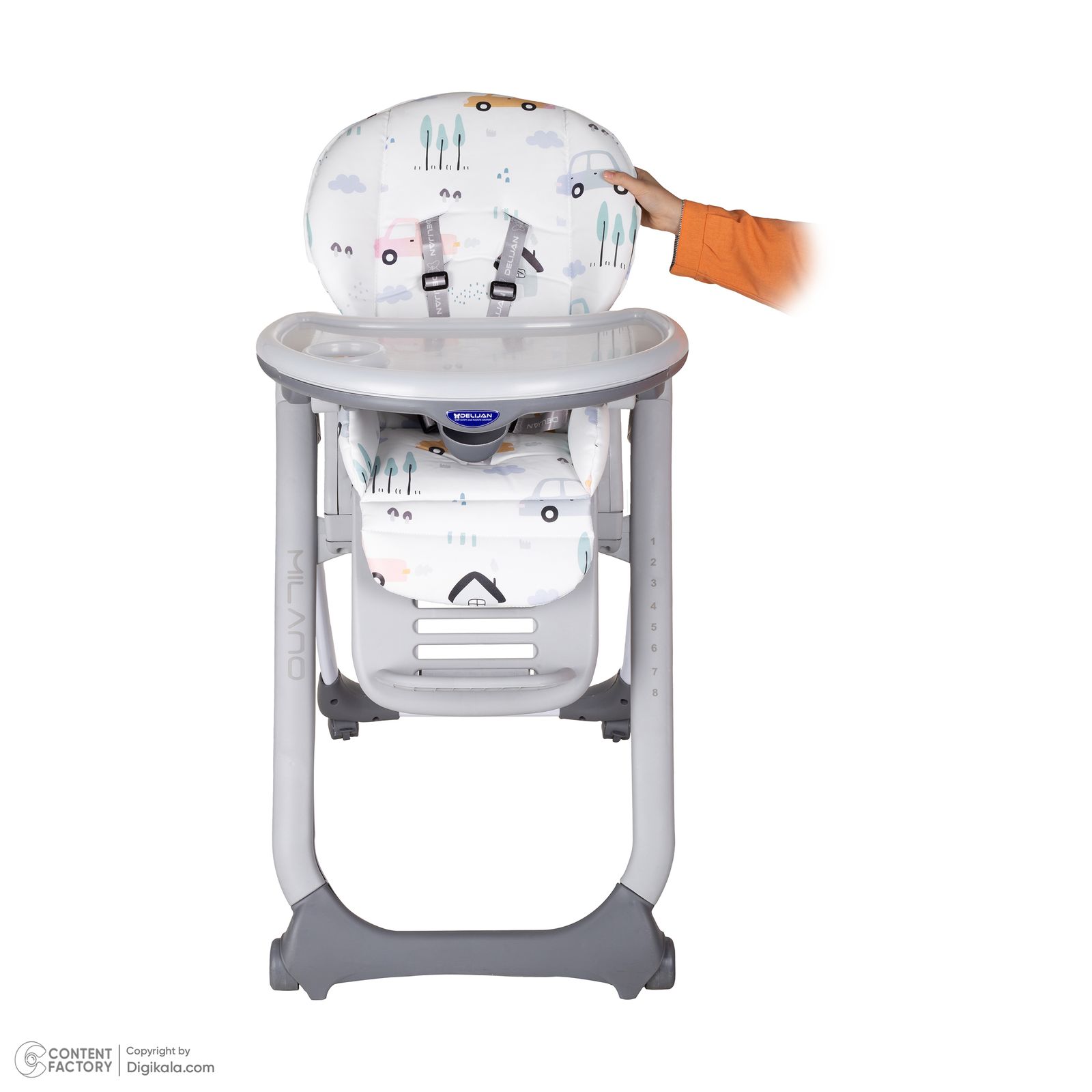 صندلی غذاخوری کودک دلیجان طرح ماشین مدل الوان -  - 8