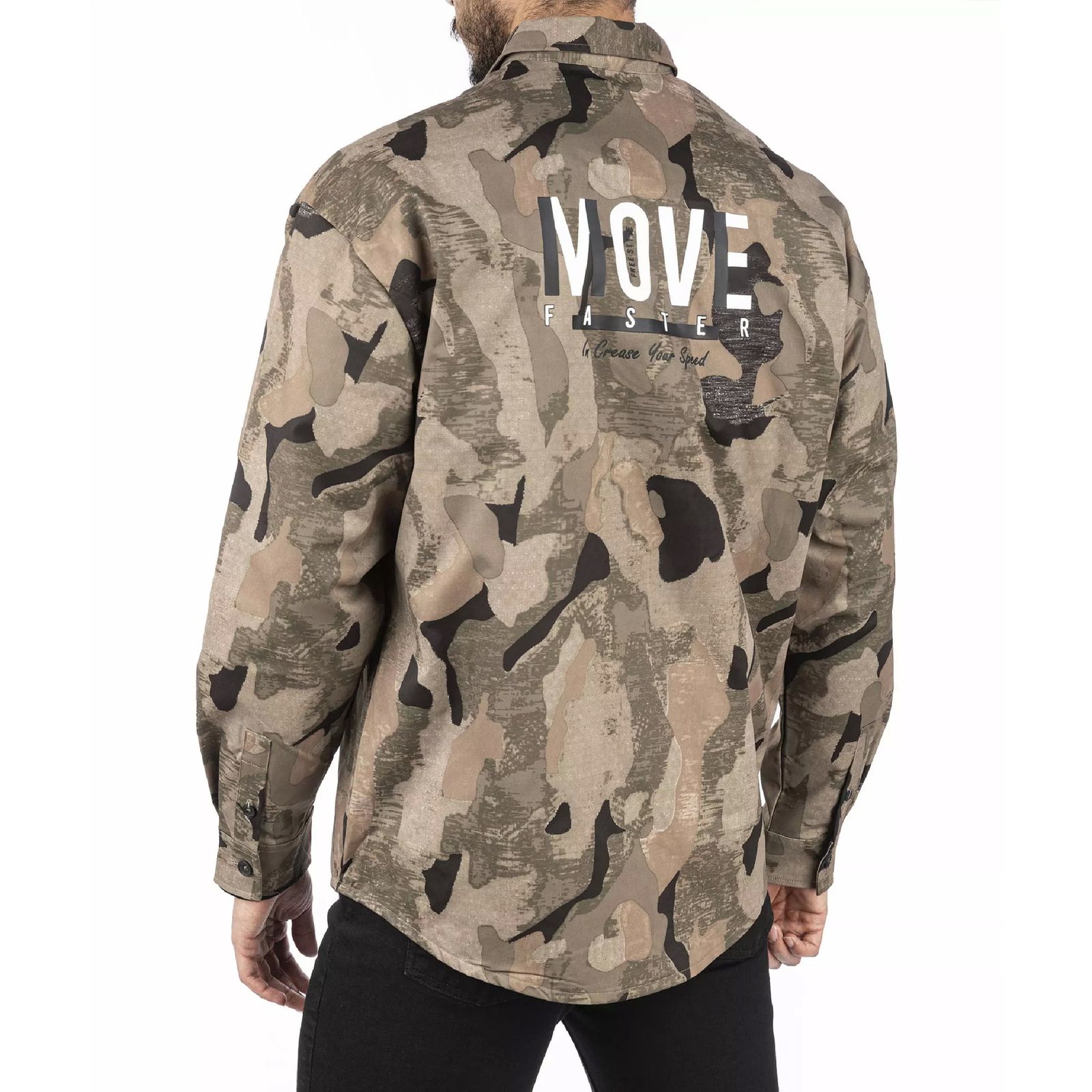 کت مردانه جوتی جینز مدل زمستانی کد 122123 رنگ سبز زیتونی - - 2