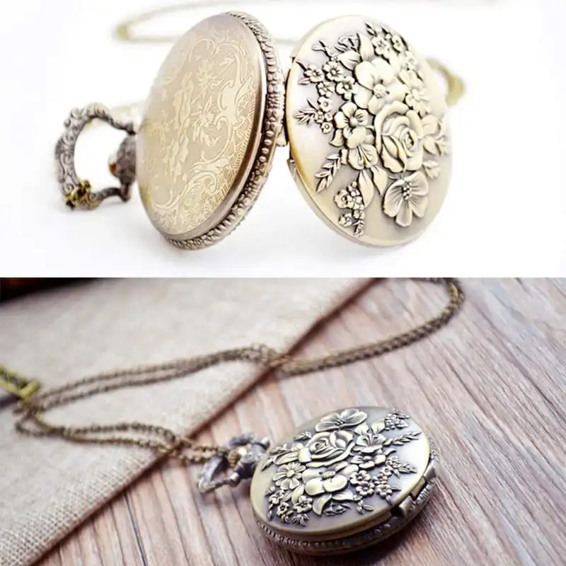 ساعت گردنبندی عقربه ای مدل FLOWER-3