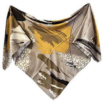 روسری زنانه لئونارد مدل پاییزی طرح پلنگی کد 0365