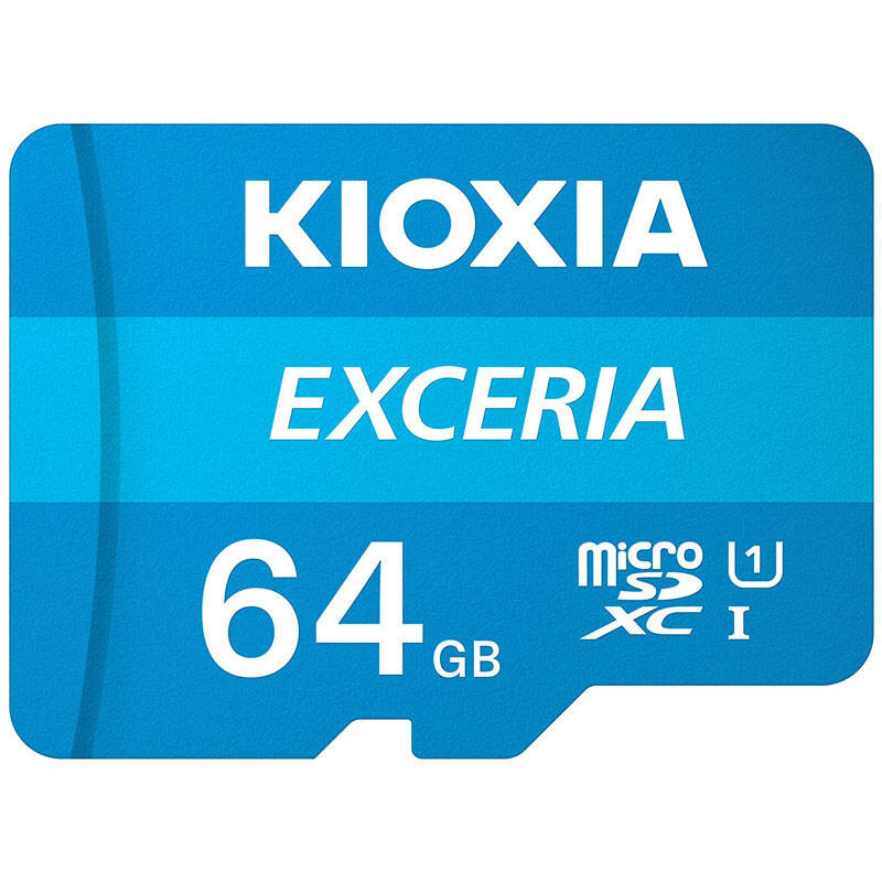 کارت حافظه‌ microSDHC کیوکسیا مدل Exceria کلاس 10 استاندارد UHS-I U1 سرعت 100MBps ظرفیت 64 گیگابایت به همراه آداپتور SD