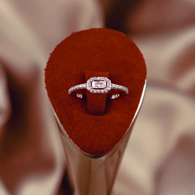 انگشتر نقره زنانه جی تی ای مدل جی نایس