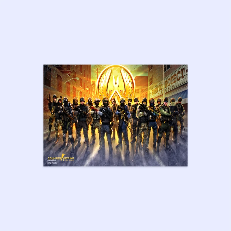 پوستر هومرو مدل فلزی طرح بازی کانتر استرایک کد PS270