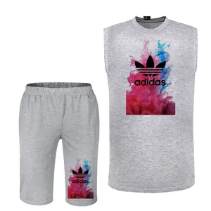 ست تاپ و شلوارک مردانه کد 16  رنگ طوسی