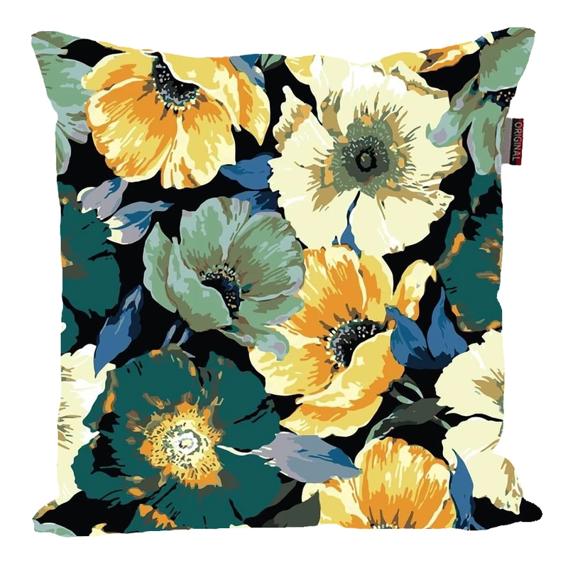 کوسن پاد آفرین مدل فانتزی طرح گل و برگ کد PK30627