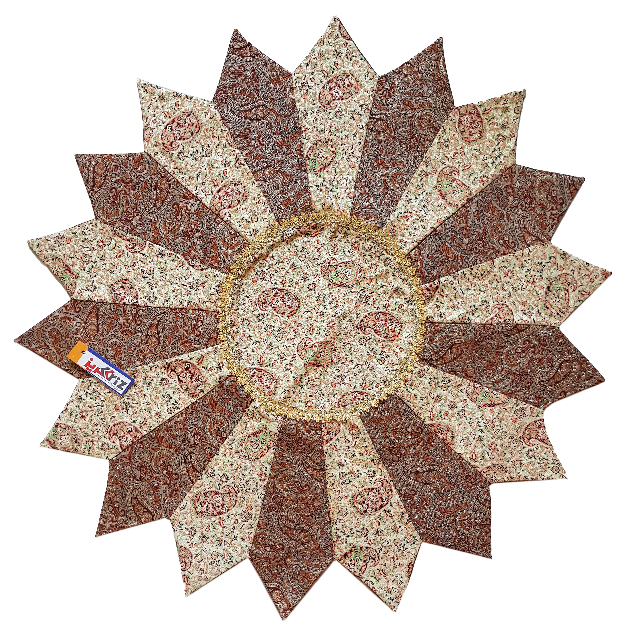 رومیزی ترمه کریز مدل گل کد sanBR932