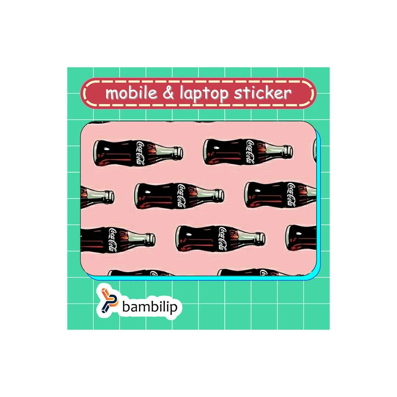 استیکر بامبیلیپ مدل کارت عابر طرح پترن کوکاکولا کد 2379426