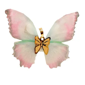 آویز گردنبند طلا 18 عیار زنانه مدل  پروانه رز کد 61-180