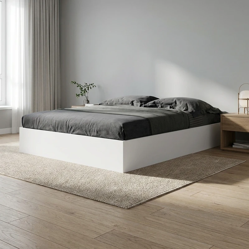 تخت خواب دو نفره اسمردیس مدل R109 - MDF سایز 200x160 سانتی متر