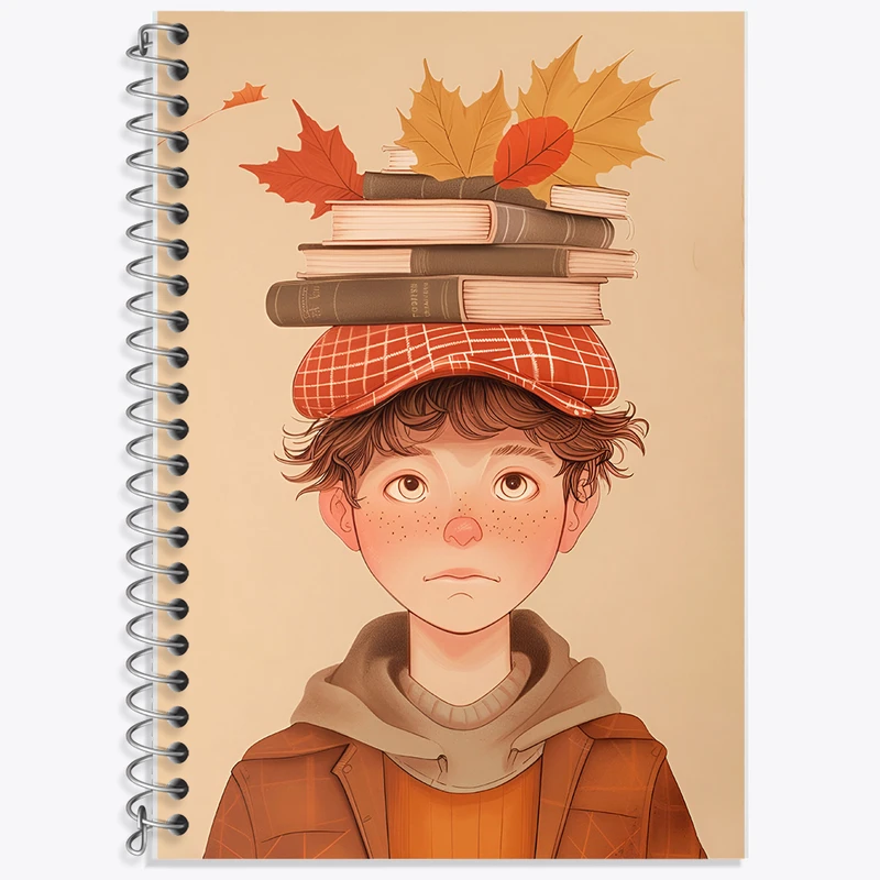 دفتر نت موسیقی 50 برگ خندالو طرح پسر و کتاب کد F8384