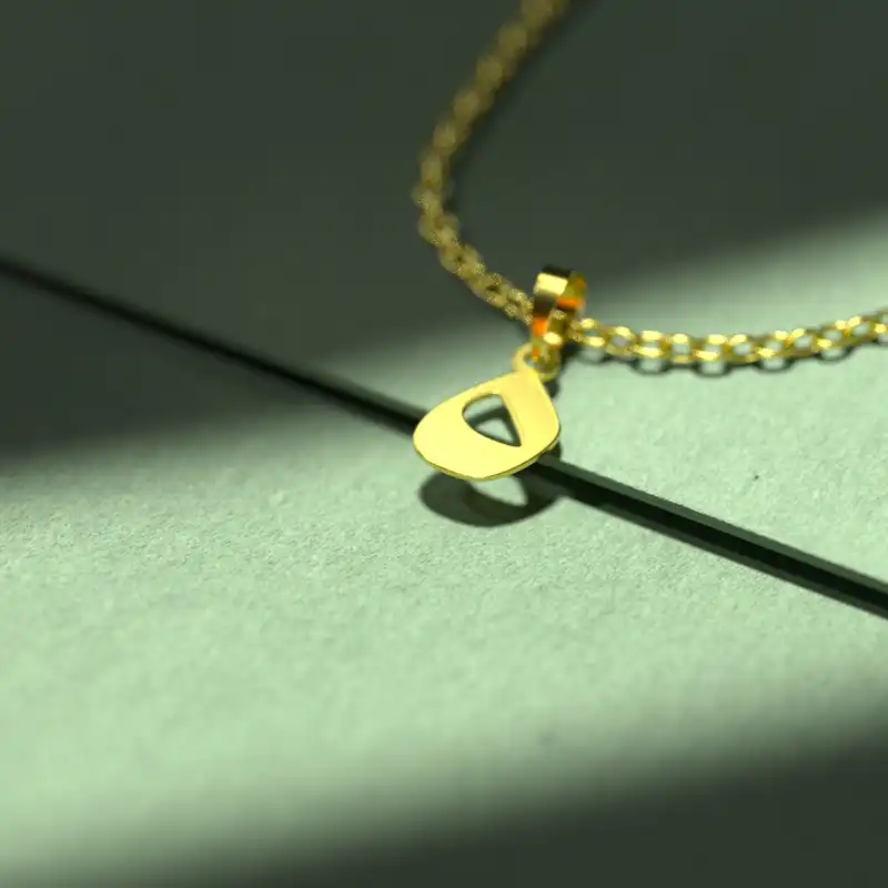 گردنبند طلا 18 عیار زنانه مدوپد مدل حرف ه کد I3-1-1191