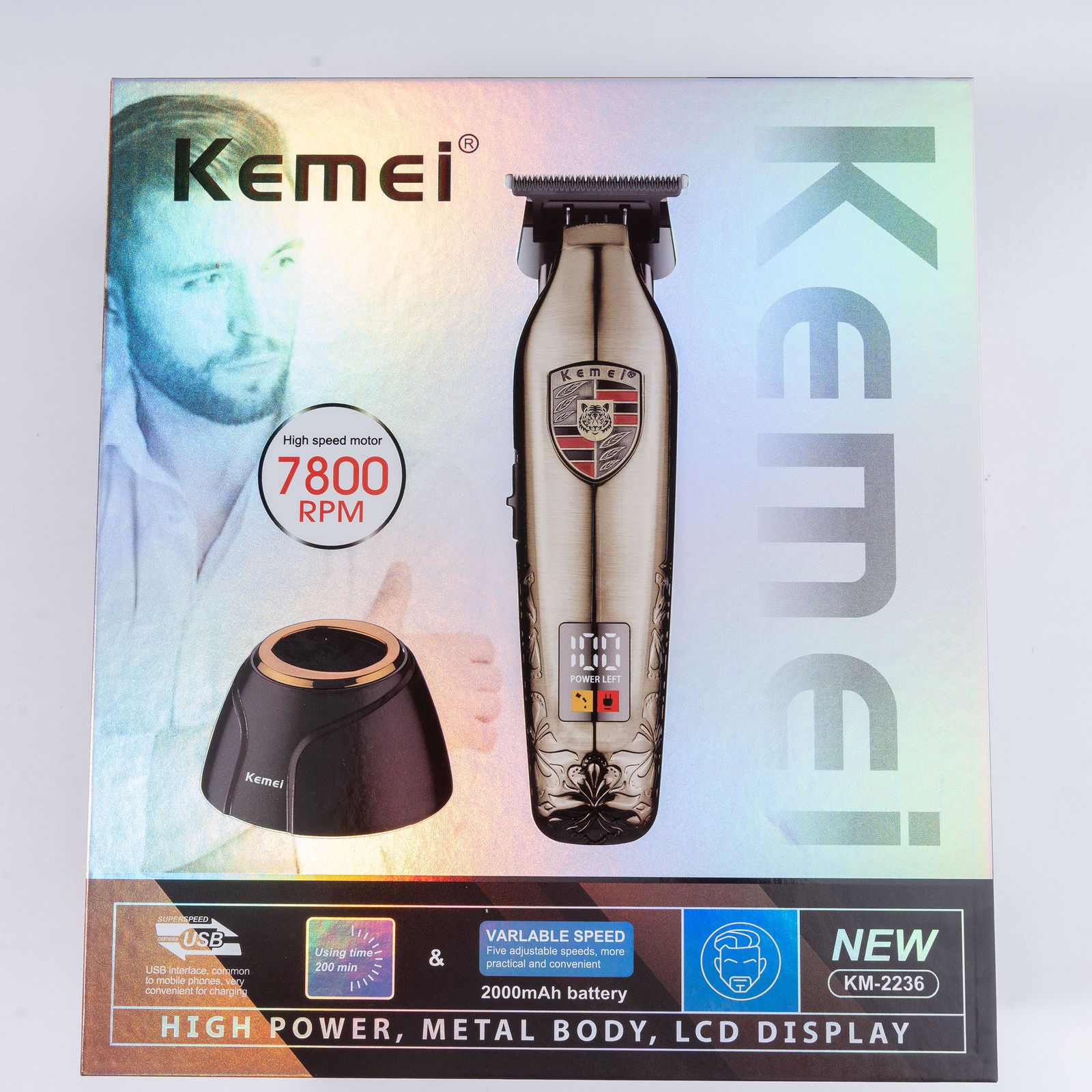 ماشین اصلاح موی سر و صورت کیمی مدل KM-2236 -  - 11