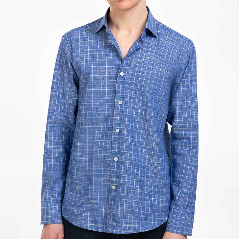 پیراهن آستین بلند یقه کراواتی مردانه ام کی مدل 1810