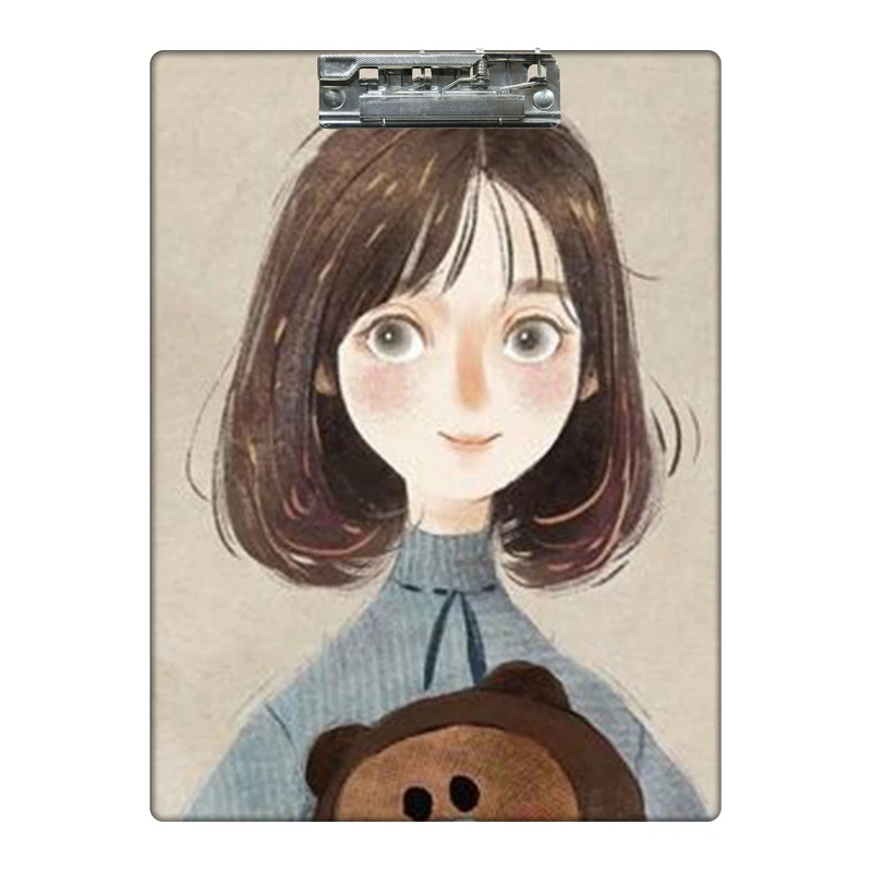 تخته شاسی طرح دختر و خرس کد 1110689 سایز A4