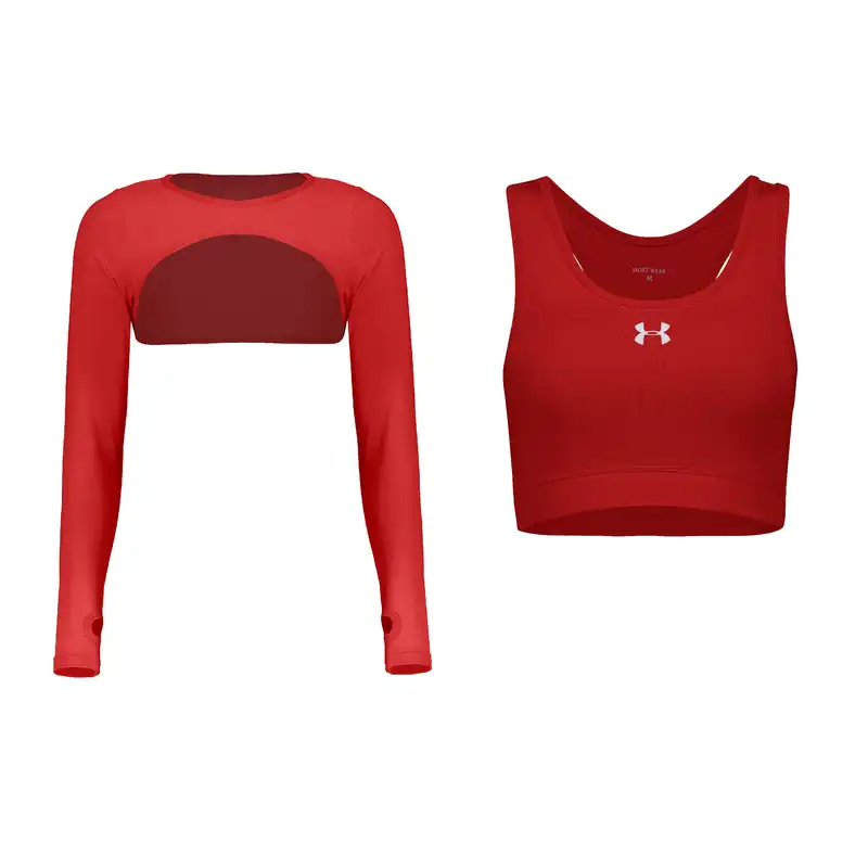 نیم تنه ورزشی زنانه مدل 1801-70 مجموعه 2 عددی