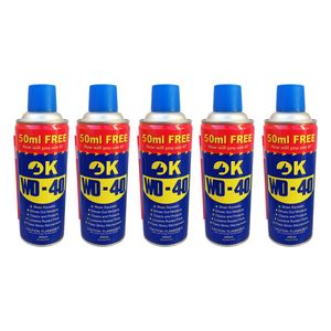 اسپری روان کننده اوکی مدل زنگ بر کد WD-40 حجم 450 میلی لیتر بسته 5 عددی