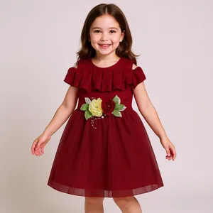 پیراهن بدون آستین یقه گرد دخترانه مدل 36037