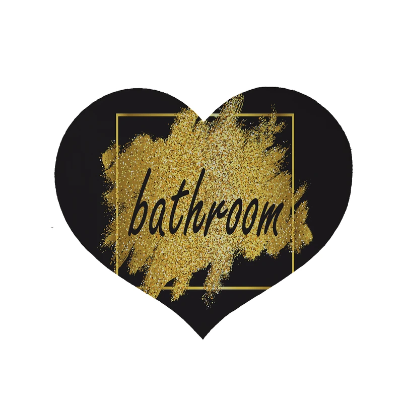   پادری مدل قلبی طرح حمام کد 8366 سایز 90 × 90 سانتی‌متر