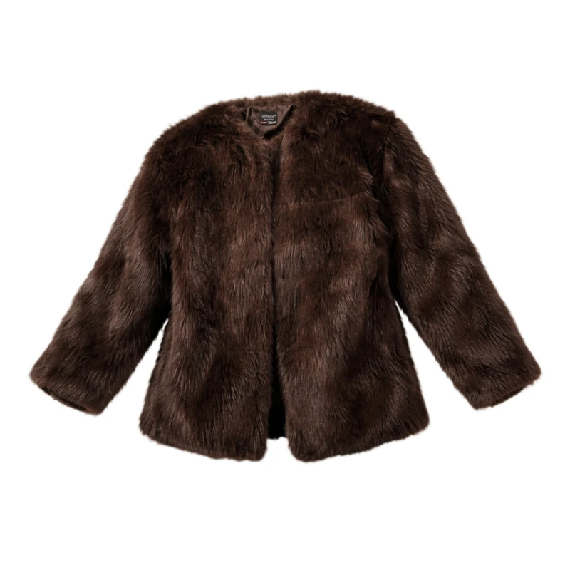 پالتو زنانه مدل خزدار بلند