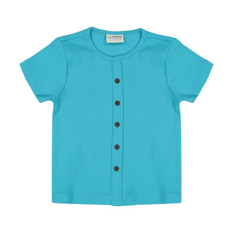 تی شرت دخترانه ال سی وایکیکی مدل 1S59870Z4-GCC-TURQUOISE