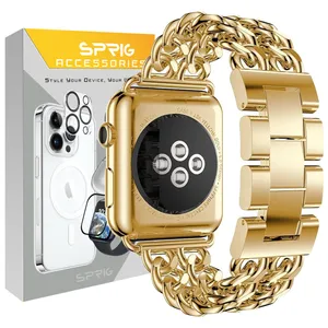 Sprig Cart-2Line model strap suitable for Apple Watch Series Se/Ultra/1/2/3/4/5/6/7/8/9 size 42/44/45/49mm