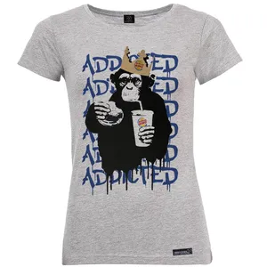 تی شرت آستین کوتاه زنانه 27 مدل Addicted Gallery کد MH1402