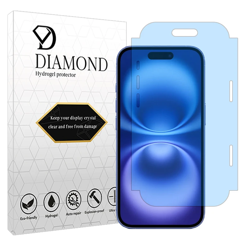 محافظ صفحه نمایش دیاموند مدل بلوکات مناسب برای گوشی موبایل اپل iPhone 16