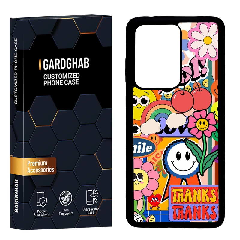 کاور گارد قاب مدل دور ژله ای پشت گلس فانتزی مناسب برای گوشی موبایل سامسونگ  Galaxy S20 Ultra