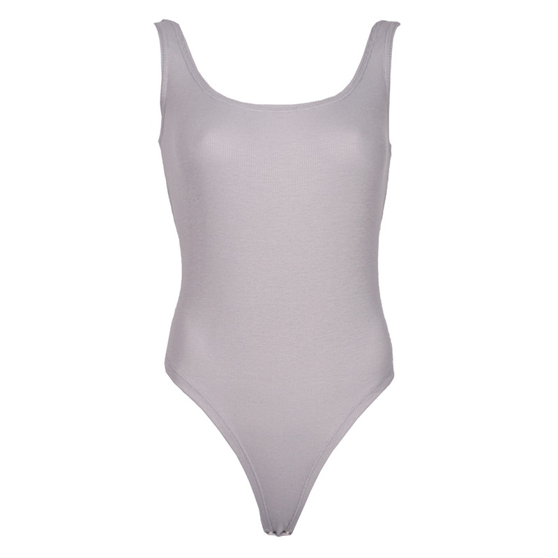 بادی زنانه مدل کبریتی یقه خشتی رنگ طوسی