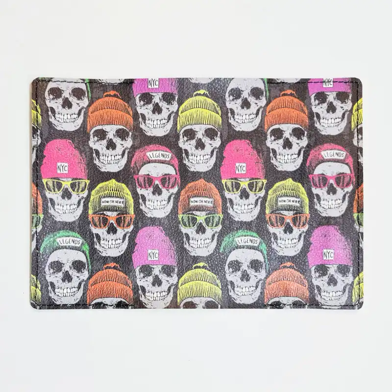 جلد شناسنامه طرح جمجمه اسکلت مدل IDC301241