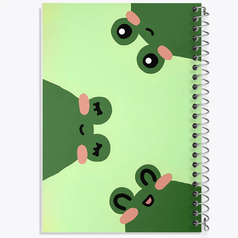 دفتر لیست خرید 50 برگ خندالو طرح قورباغه های بامزه کد N5262