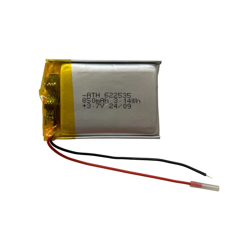 باتری لیتیومی مدل 622535 ظرفیت 850 میلی آمپر ساعت