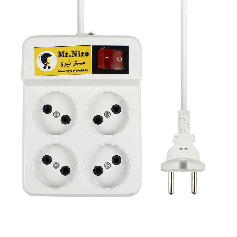 چند راهی برق مستر نیرو مدل چهار خانه کد 045