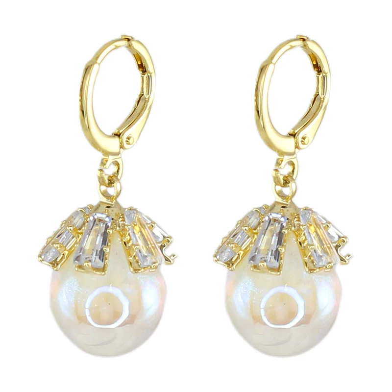 گوشواره آویز زنانه زودیکا مدل مرواریدی کد AAC1515