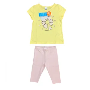 ست تی شرت آستین کوتاه و شلوارک دخترانه ال سی وایکیکی مدل lc04