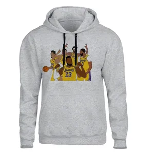 هودی مردانه مدل بسکتبال کد B511 رنگ طوسی