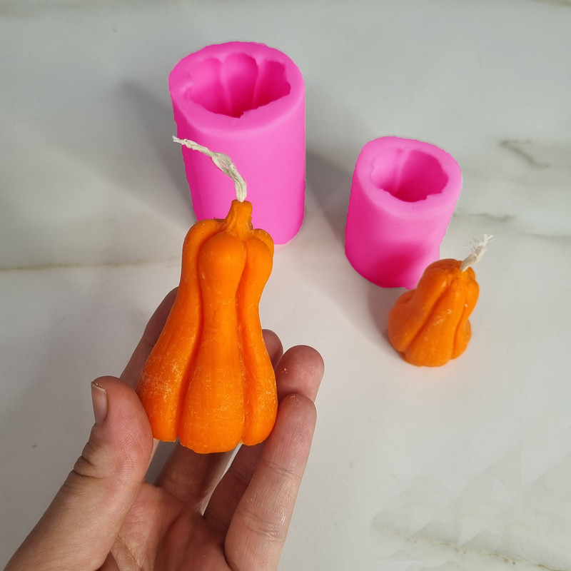 قالب شمع مدل کدو حلوایی ایستاده کد 01 مجموعه 2 عددی