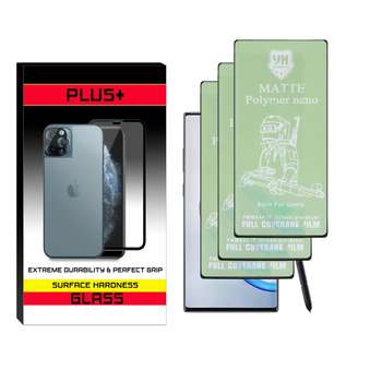 محافظ صفحه نمایش نانو مات پلاس مدل MNPP-03 مناسب برای گوشی موبایل سامسونگ Galaxy NOTE 10 بسته سه عددی