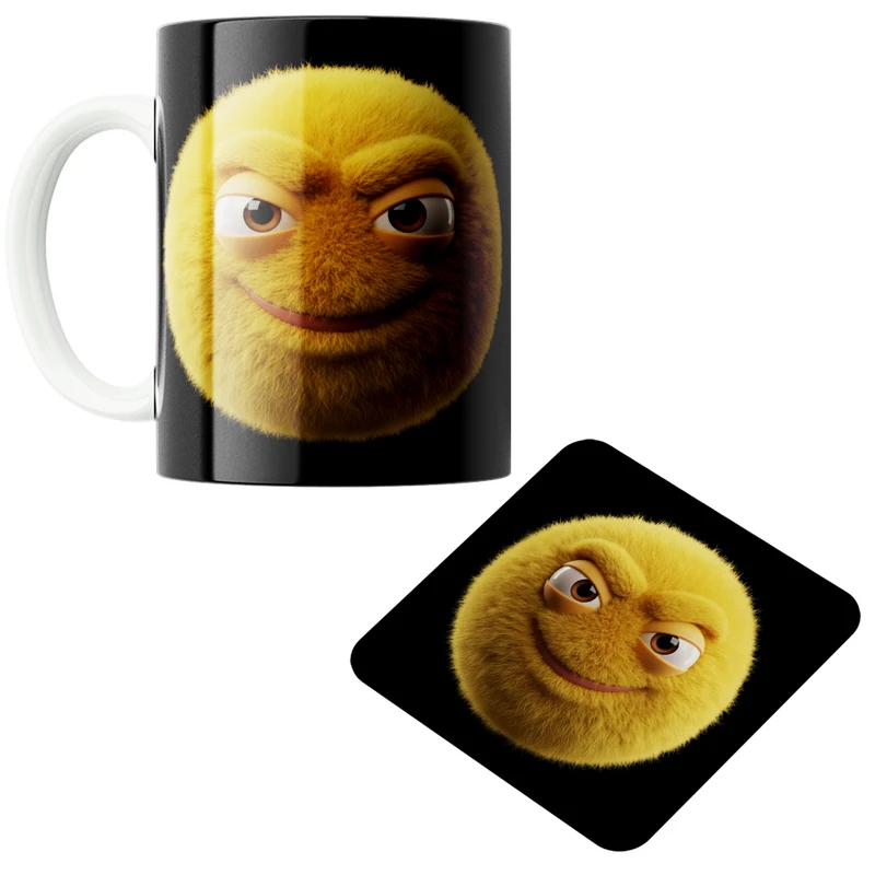 ماگ پاد آفرین مدل ایموجی کد 84 به همراه زیر لیوانی